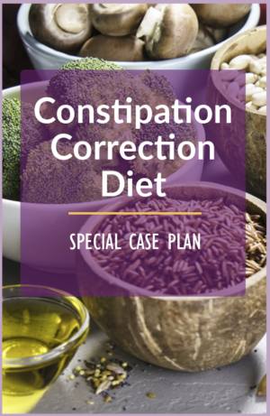 Special case diet for constipation, constipation correction nutrition plan