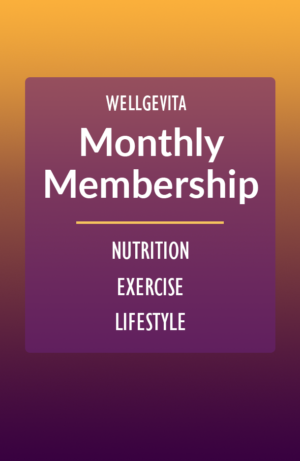 Wellgevita monthly membership for food plans, exercise plans and lifestyle education for weight loss
